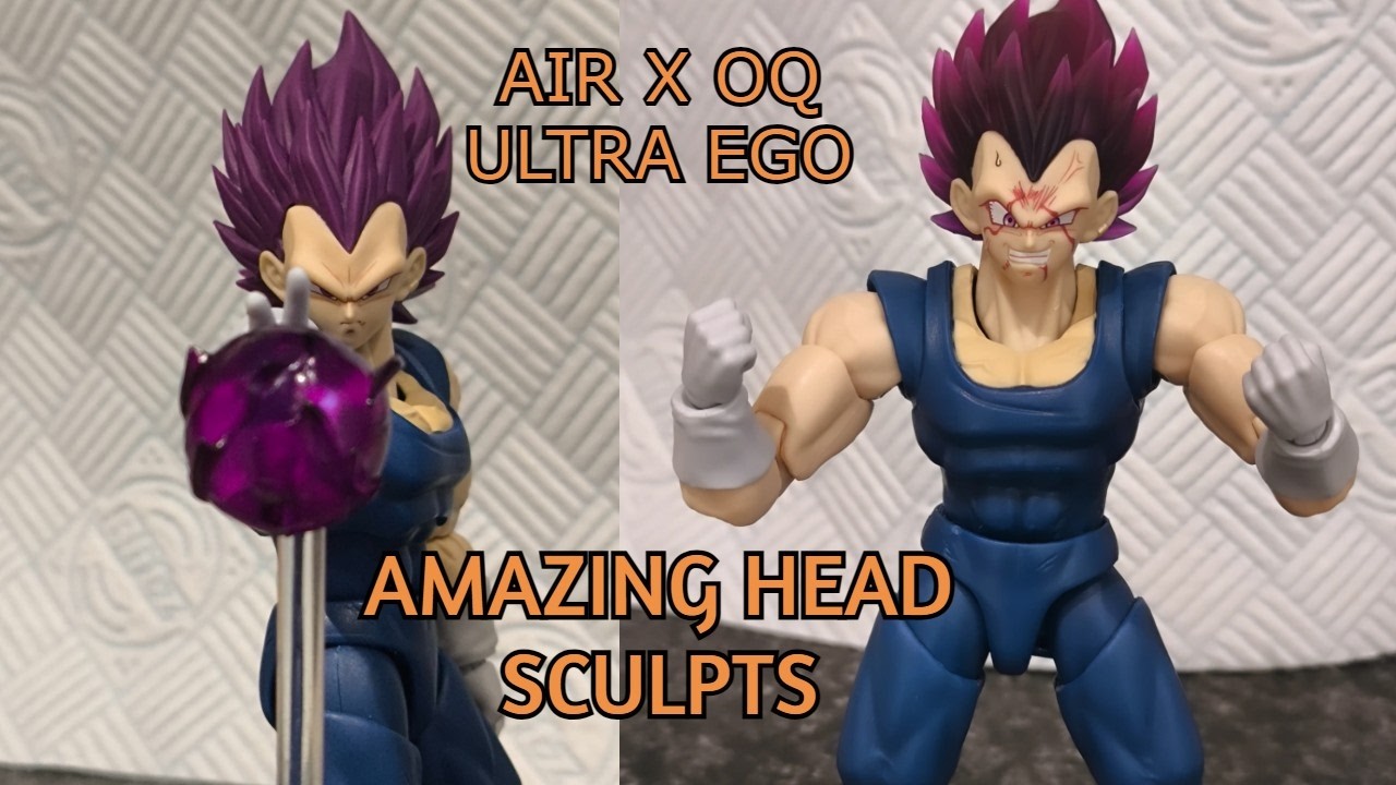 AIR X OQ STUDIOS Ultra Ego Headsculpt review!!! #ultraegovegeta #actionfigures  #dragonball