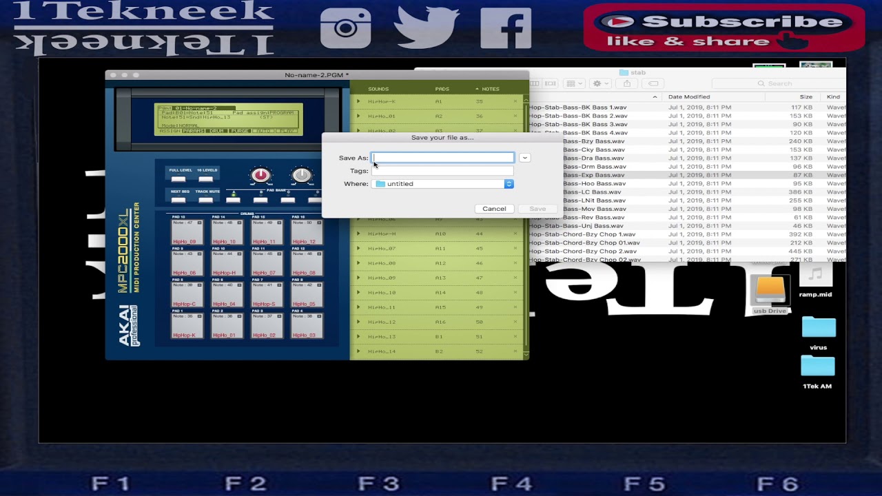 Create Akai MPC 2000 PGM FROM A MAC (STEP BY STEP ON MPC 4000)
