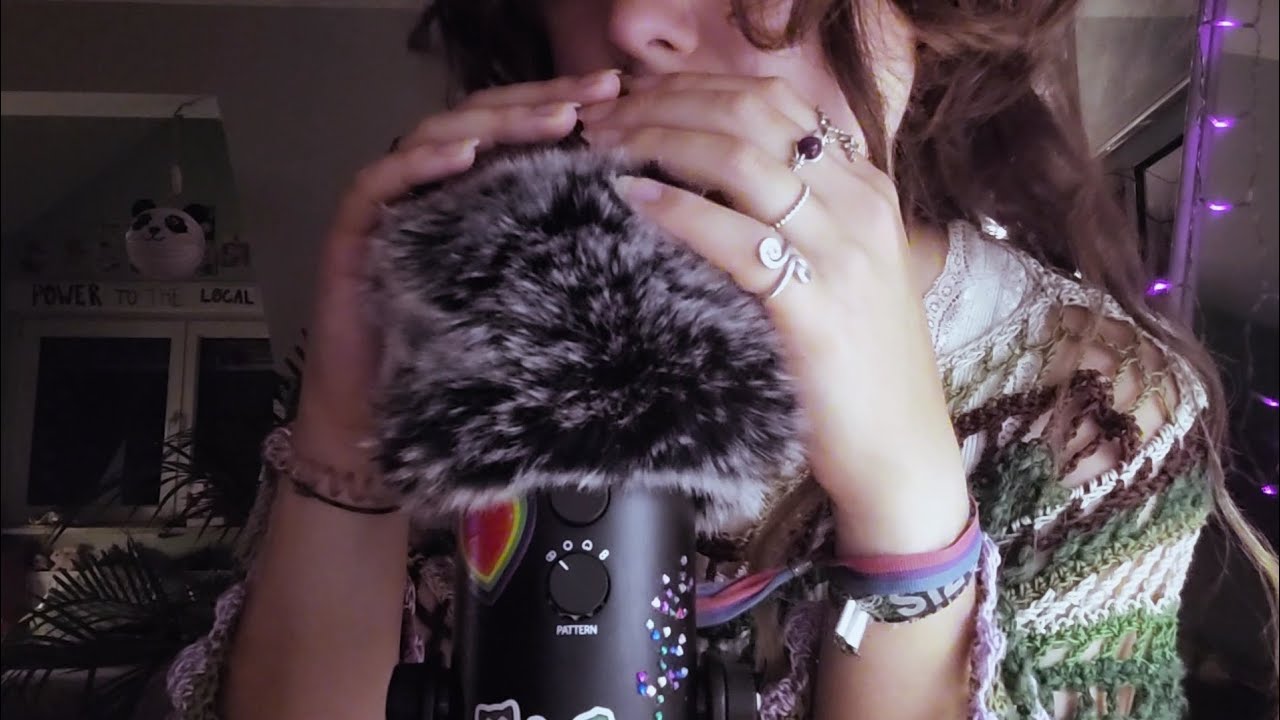 ASMR🪻 Gentle Binaural Whispers, Mouth Sounds and Fluffy Mic Scratching to help you SLEEP