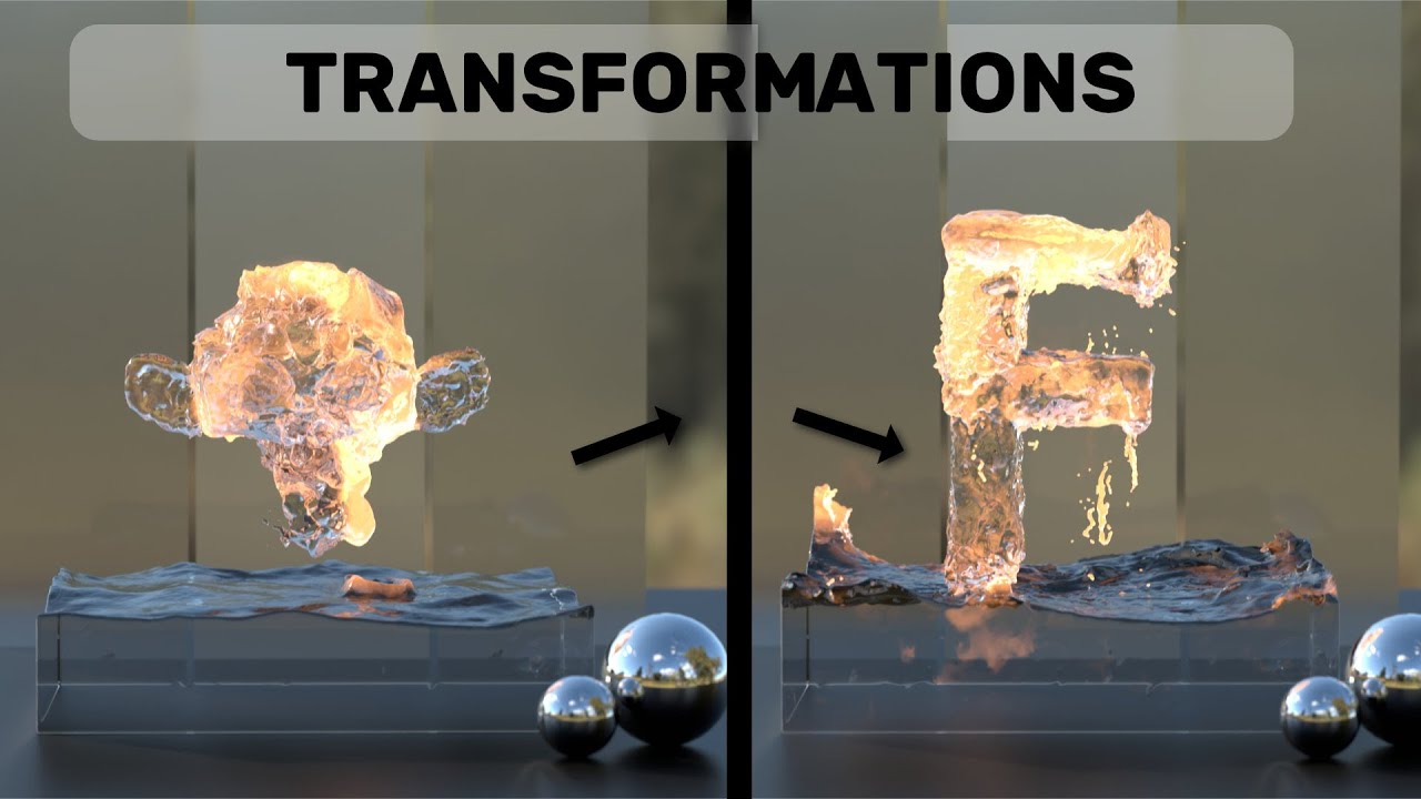 Liquid Transformations Tutorial using FLIP Fluids Addon