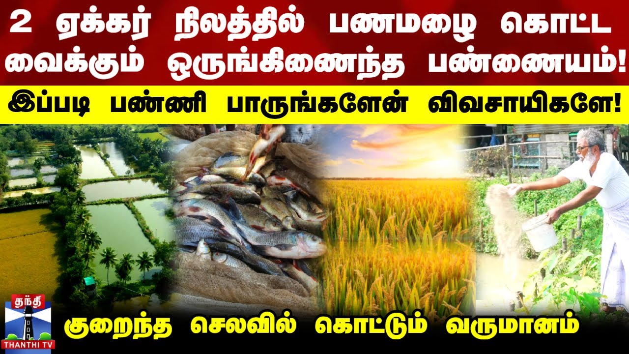 Agriculture | Integrated Farming | 2 ஏக்கர் நிலத்தில் பணமழை கொட்ட வைக்கும் ஒருங்கிணைந்த பண்ணையம்!