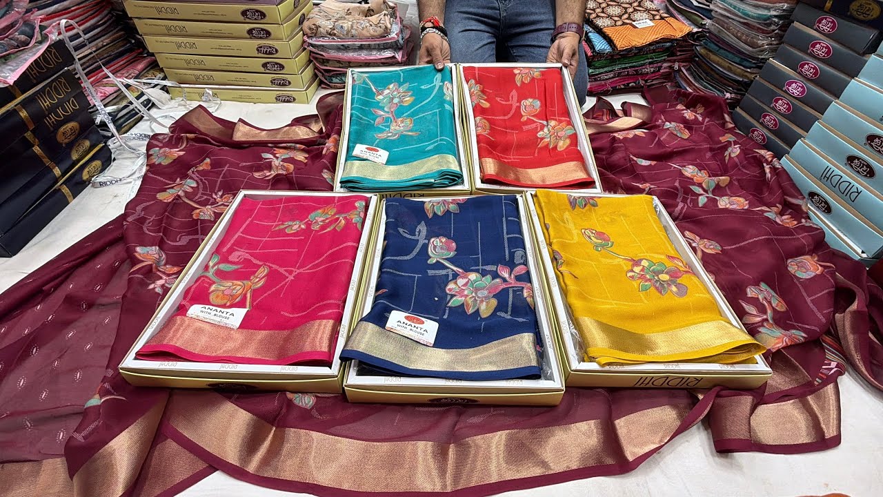 chickpet Bangalore wholesale Sarees||Single saree courier available