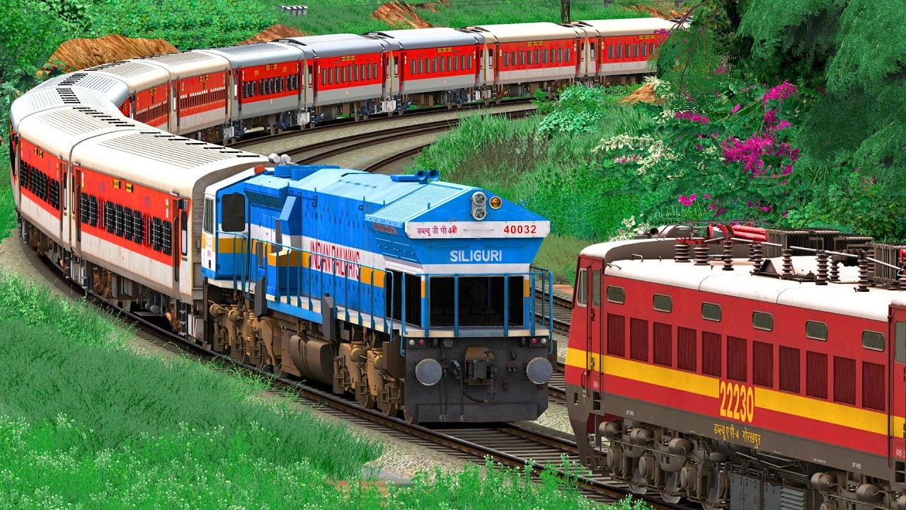 DIESEL to ELECTRIC LOCOMOTIVE CHANGE | BUMPY RAILROAD | Train Simulator | Railwork | NTG GAMING