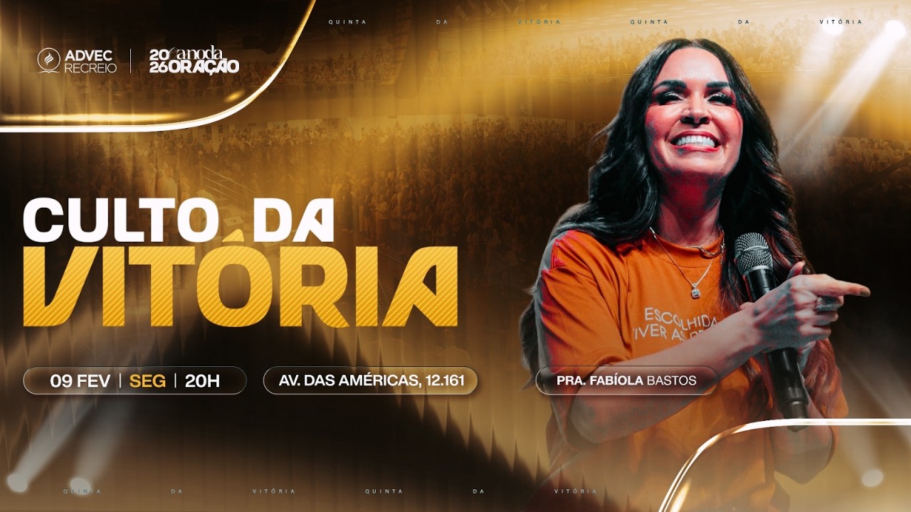 Culto da Vitória | Pra. Fabíola Bastos | 09/02/2026