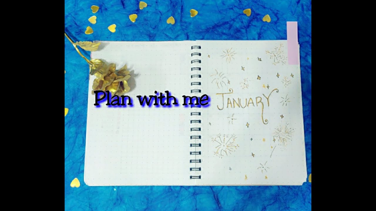 Plan with me January 2020 | Beginner Bullet Journal | DIY Planner |Amrutha Dileep