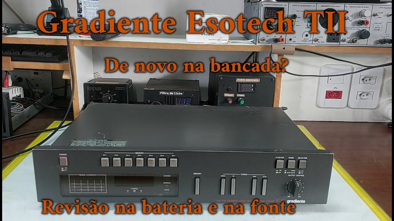 Cuidados com a bateria do Gradiente Esotech T II