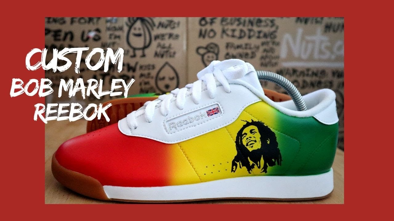 Reebok Classic White | Bob Marley Remix Rasta Custom Shoes 2020