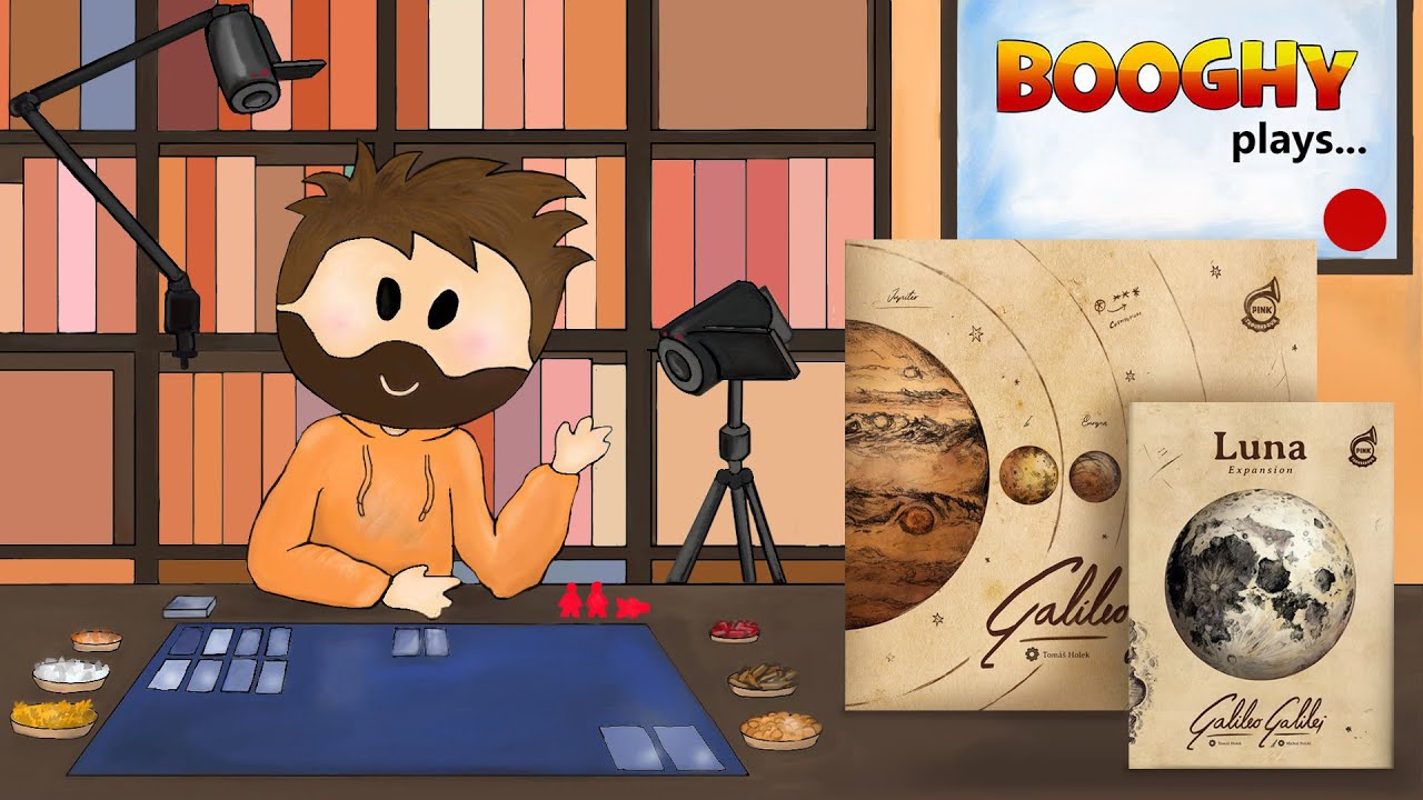 Booghy plays... Galileo Galilei(w. exp. Luna) (3p, Rules, Playthrough, Review)