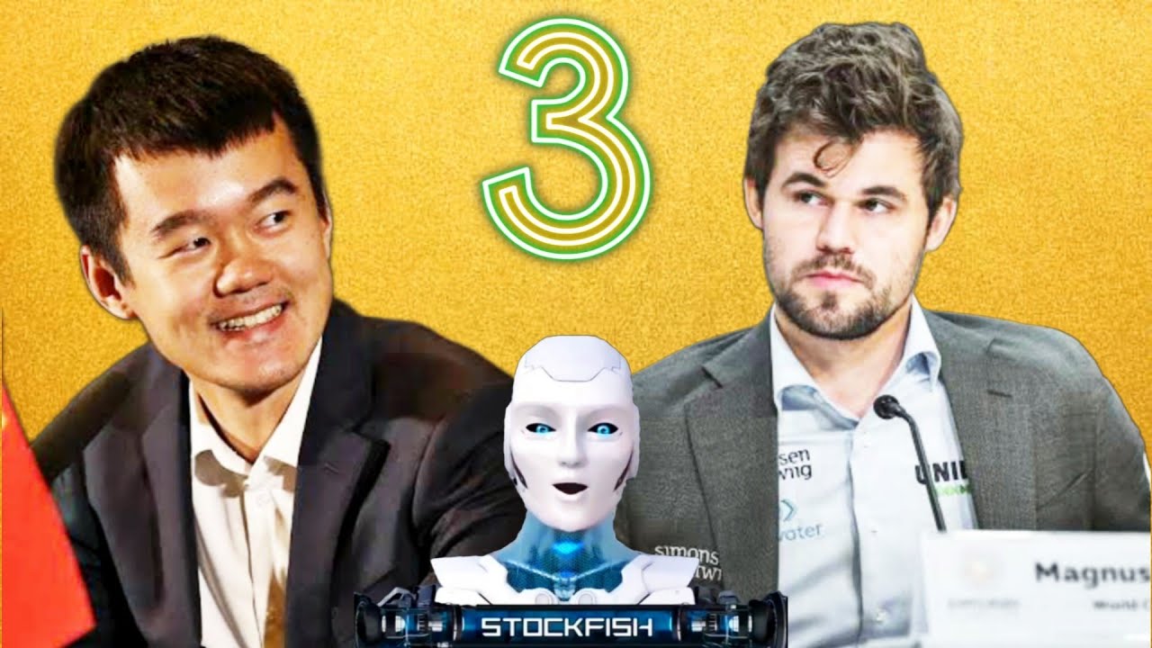 Stockfish Analysed Absolute Brilliant Chess Game: Magnus Carlsen vs Ding Liren | Gotham chess