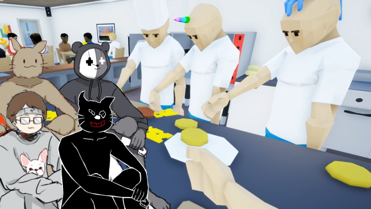 【４人】世の中には絶対に片腕しか使わない料理人もいる【One-armed cook】