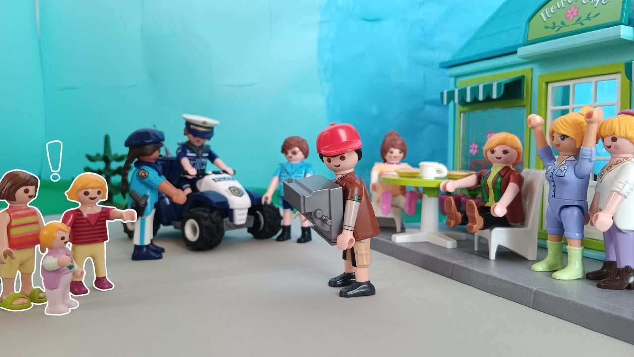 Der Überfall im Flower Cafe - Playmobil Polizei Geschichte - Familie Flouristell
