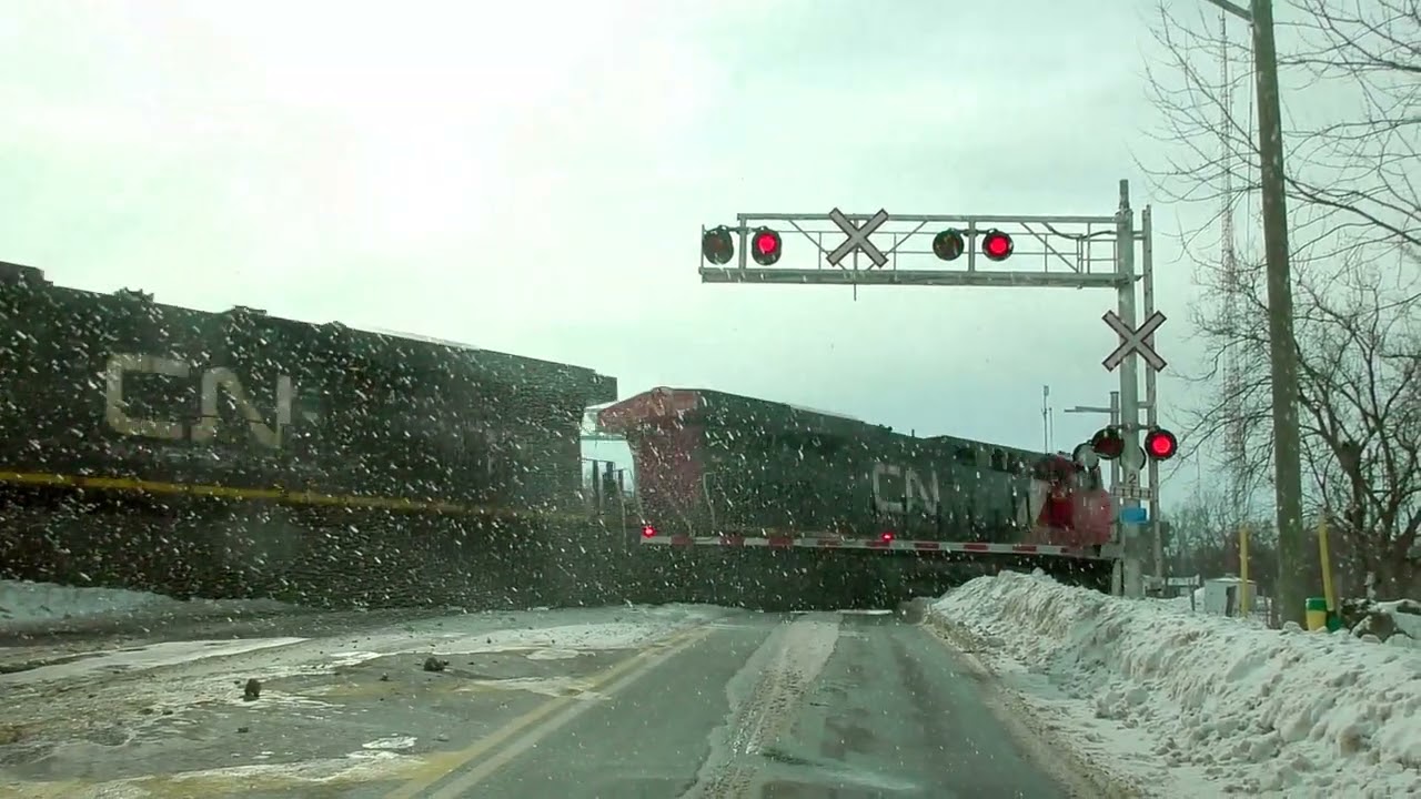 RAILREEL Crossing Catches CN CPKC Woodstock Ontario Feb 2 2026