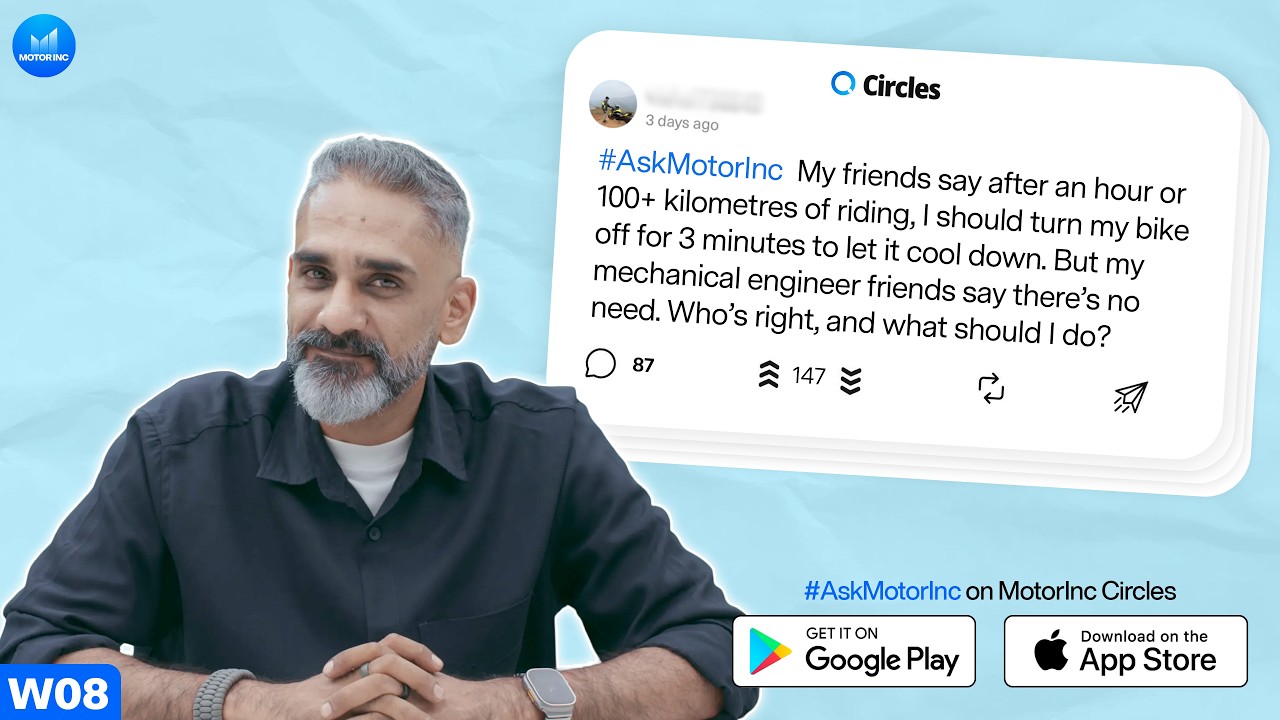 Idling must after a highway ride?, reducing back pain while riding, & more on | #AskMotorInc