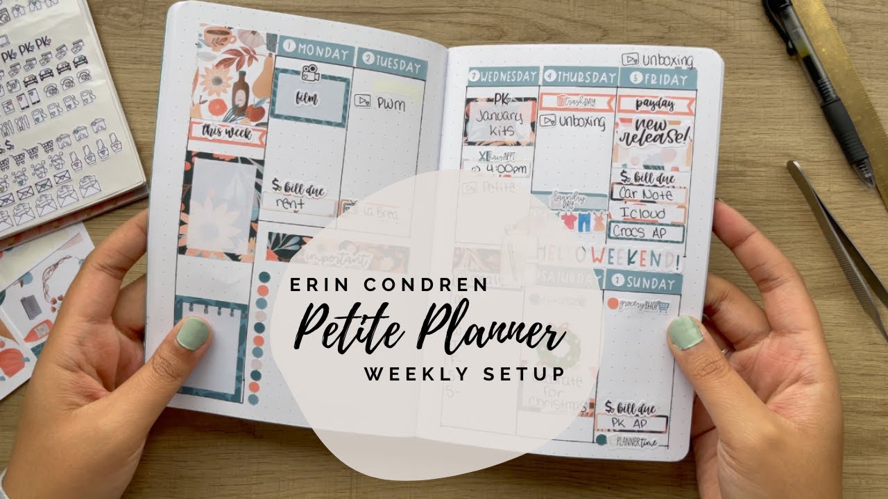 HOW I SETUP MY WEEK IN THE ERIN CONDREN PETITE PLANNER!