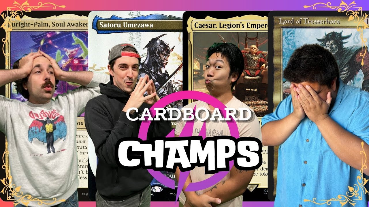 DECK SWAP! - SATORU UMEZAWA vs BRIGHTPALM vs LORD TRESSERHORN  vs CAESAR | Cardboard Champs