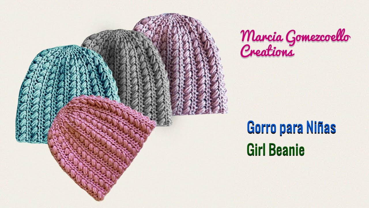 GORRO Super Fácil para Niñas/ HOW TO CROCHET: Easy Beanie for Girls