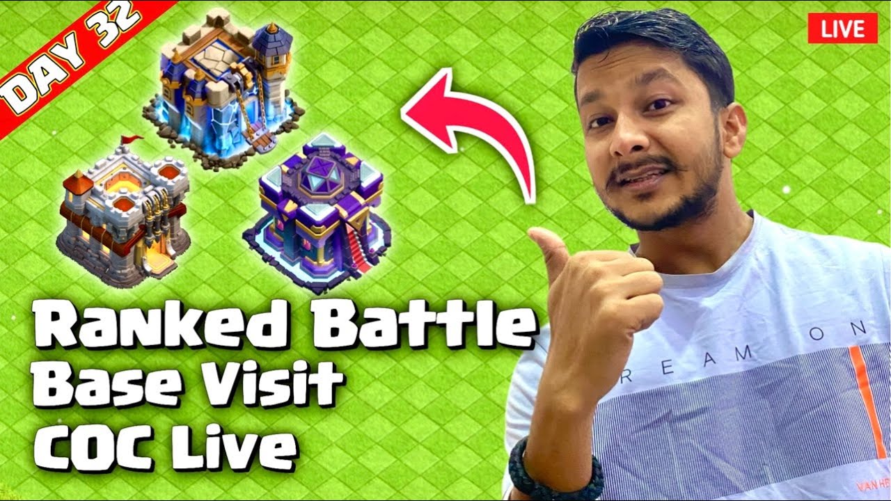 Day 32 Live Clash of Clans Hindi 🔥 TH18 to TH9 Attacks | Ranked + Farming | Base Visit