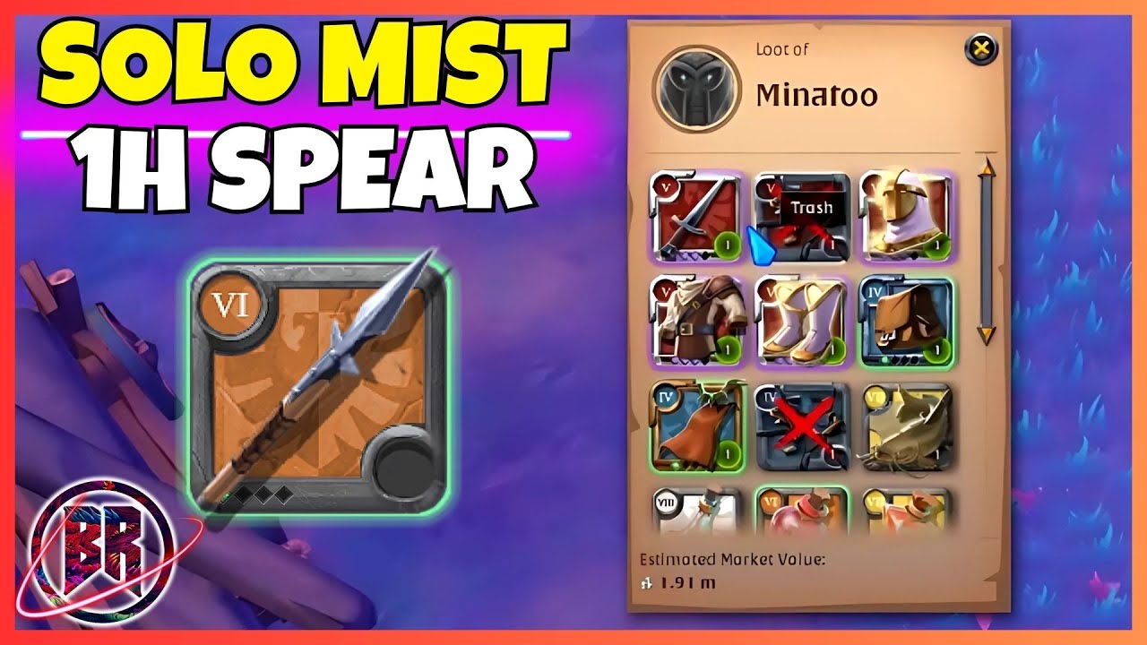 Albion Online Solo Mist | 1H Spear Domination in PvP Battles