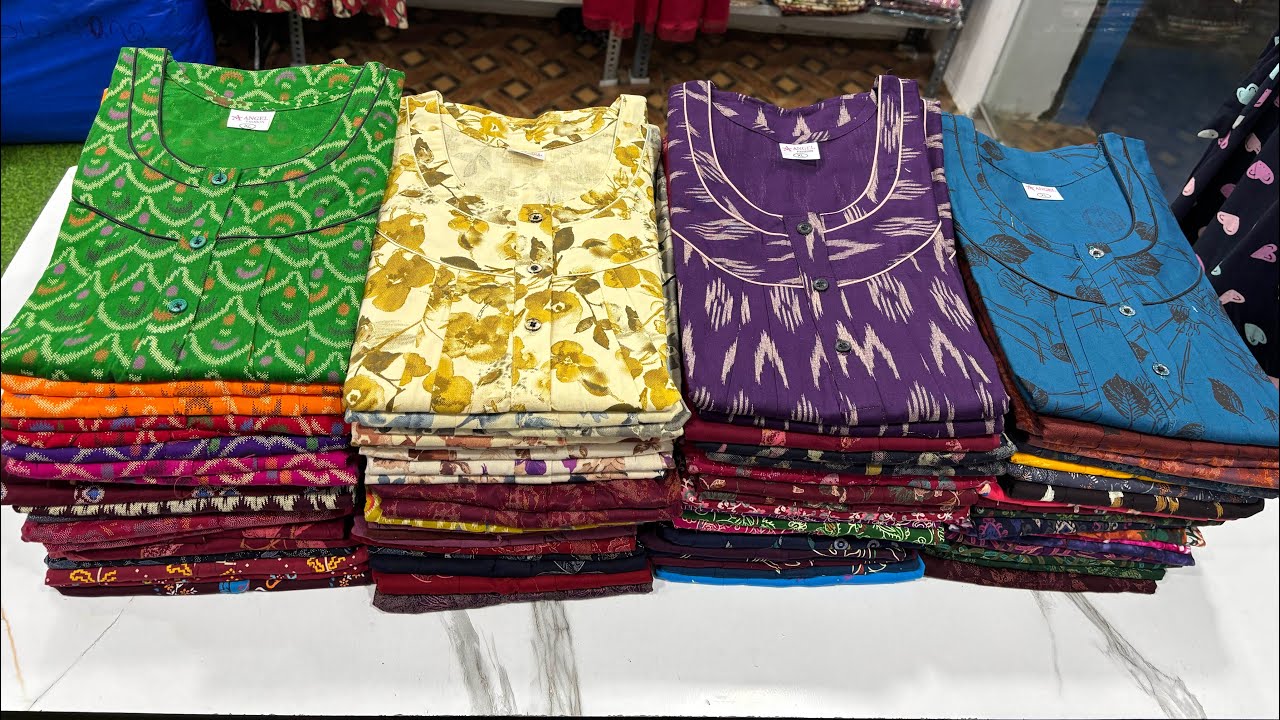 Fancy neck cotton nighties//free shipping all over India//store location Vanasthalipuram hyderabad 