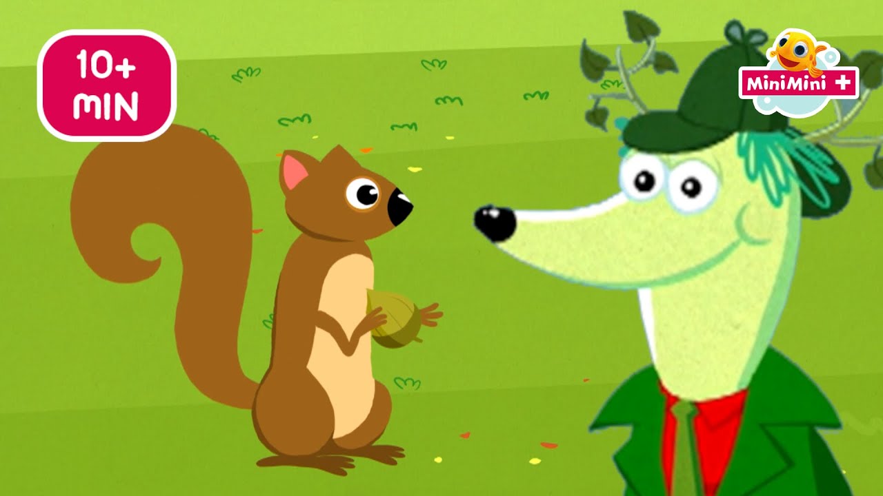 Detektyw Łodyga uczy rodzajów zwierząt 🦒🦣🦬| 2 CAŁE ODCINKI | bajki dla dzieci | MiniMini+