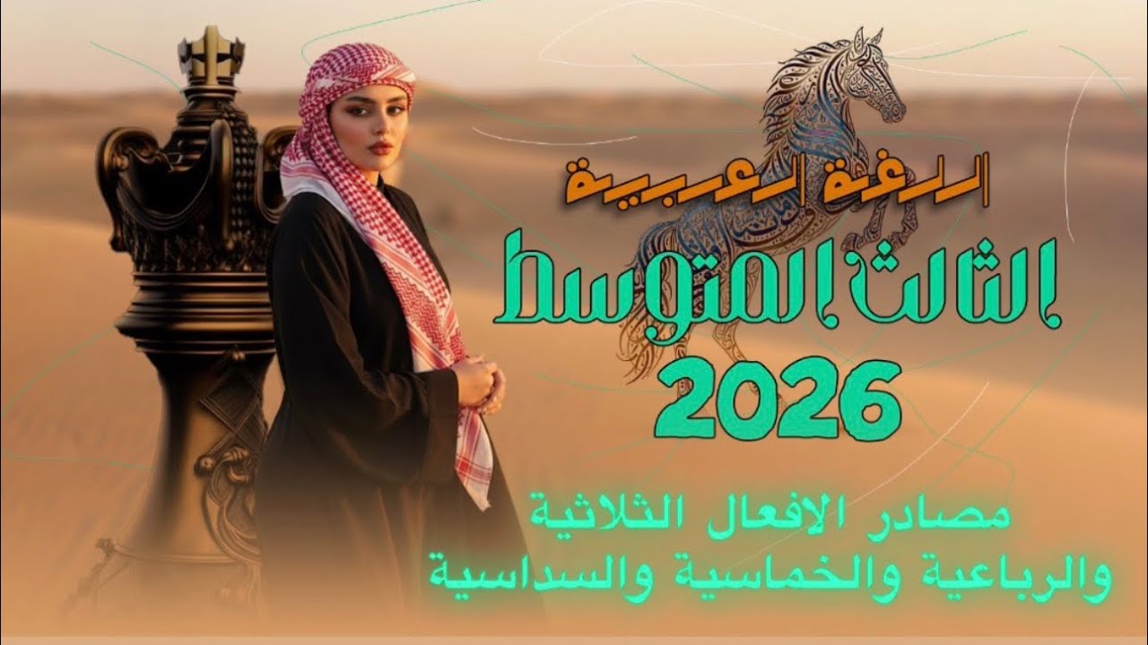 مصادر الافعال الثلاثية ، الرباعية ، الخماسية ، السداسية  / الثالث المتوسط / المنهج الجديد 2026 