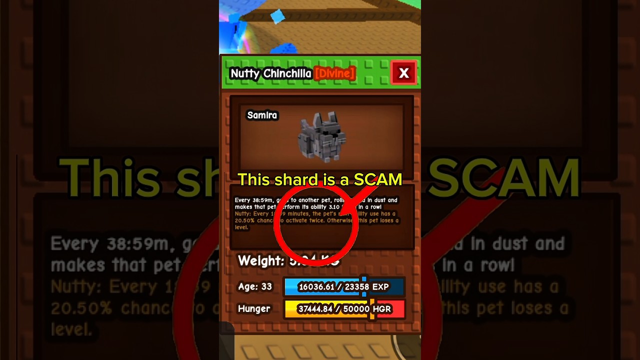 Nutty Pet Shard Is A SCAMMED #growagarden #roblox