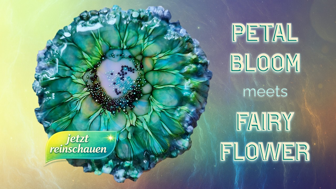 #278_PETAL BLOOM meets FAIRY FLOWER 💚💛  #epoxidharz   #diyart