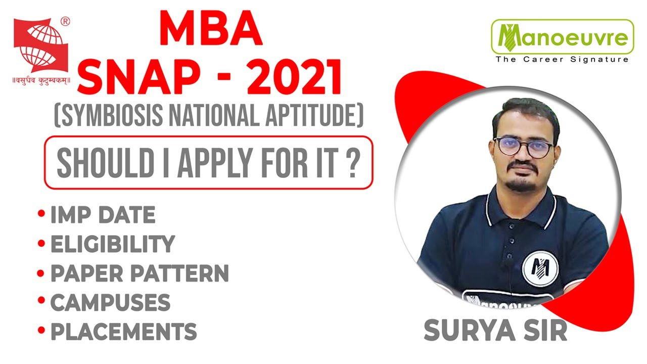 All About SNAP (Symbiosis National Aptitude) - 2021 | MBA In Symbiosis | Best Placement Record.