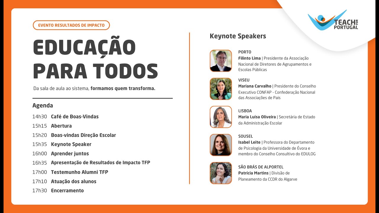 Educação para Todos 2026 | Evento de Impacto Teach For Portugal
