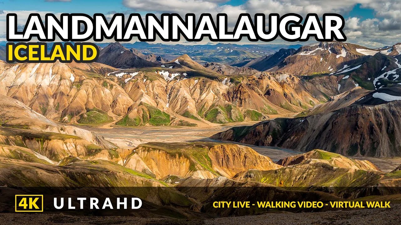 4K Landmannalaugar Iceland  2021 Drone Fotage