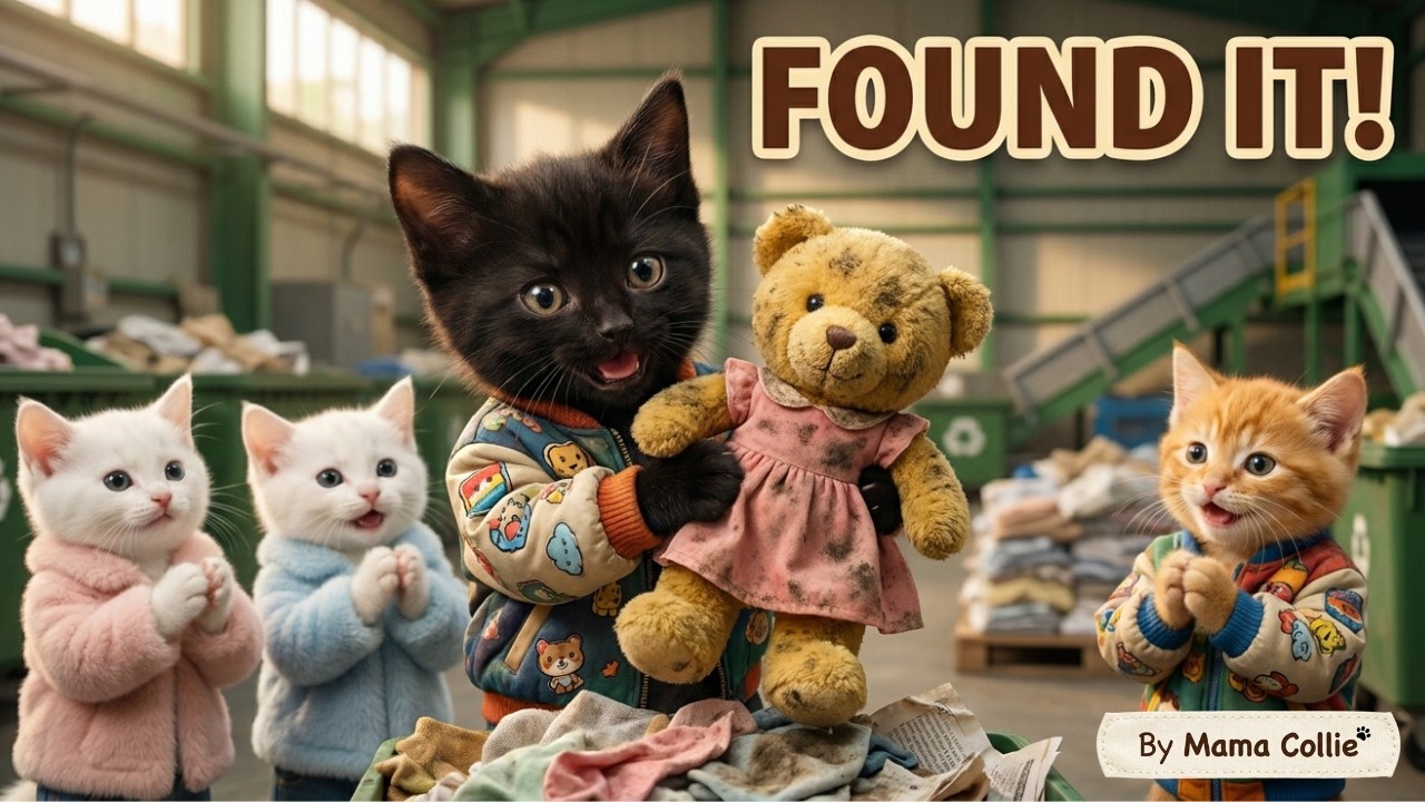 Childhood Teddy Saved by Kind Kitten Friends 🐱🧸🤝 | Ep 31 Border Collie & Kittens Tales