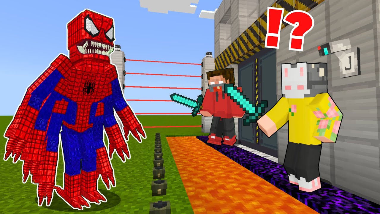 SPIDERMAN MONSTER vs The Most Secure House In Minecraft!