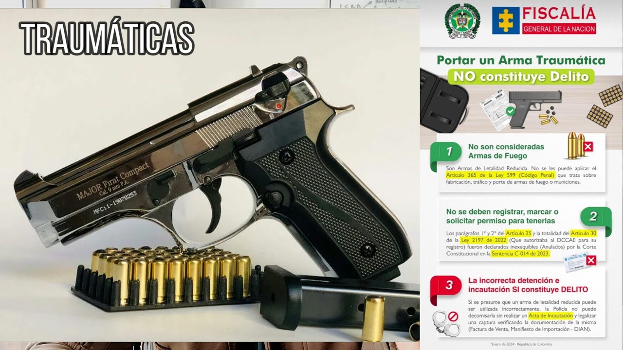 &iquest;Ya se pueden portar las armas traum&aacute;ticas?