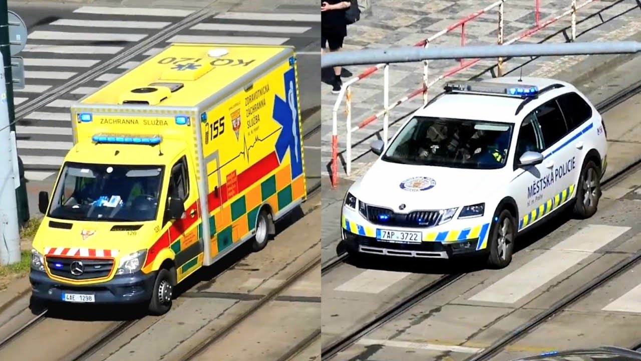 RZP 120 ZZSHMP + Hlídkový vůz  Městská Policie Praha