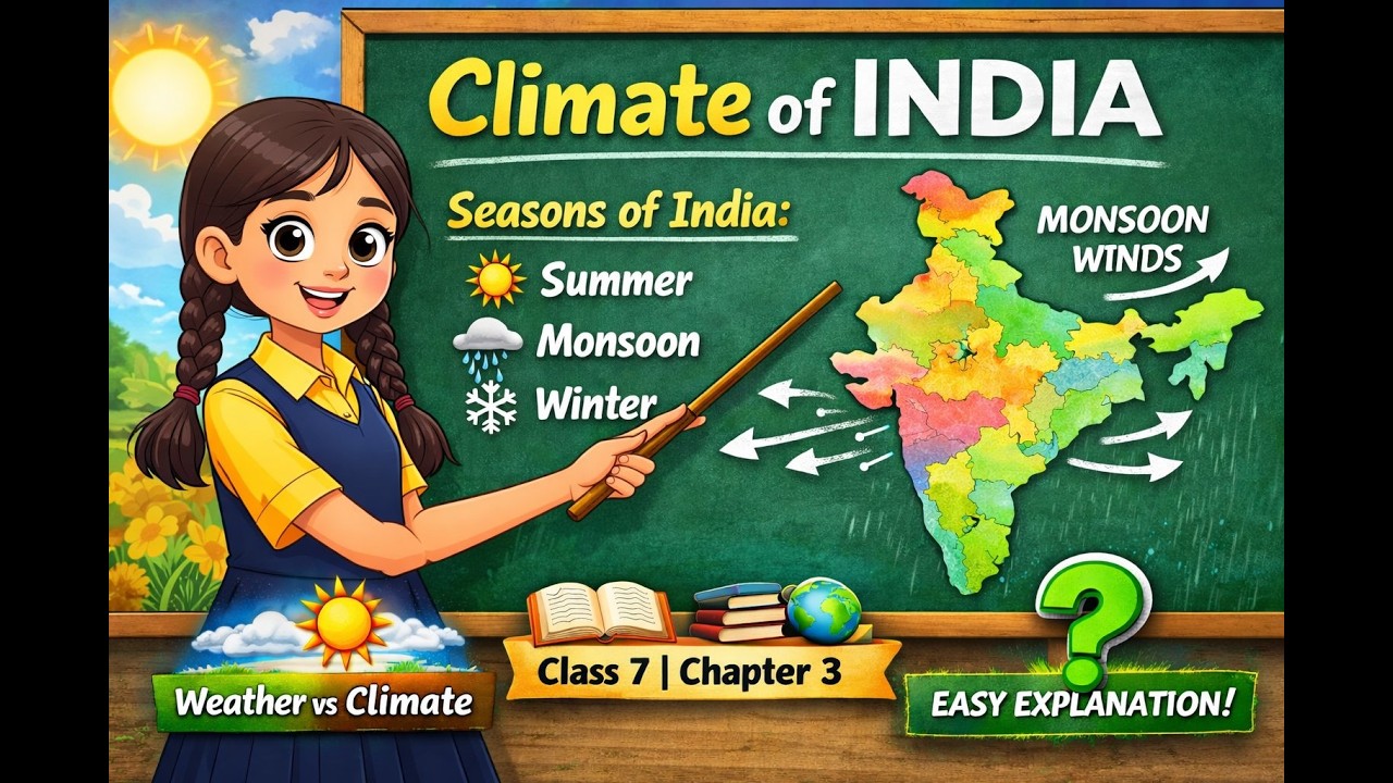 Climate of India Explained in Easy Way 🌦️ | Class 7 Chapter 3 | Explorers Write India & Beyond