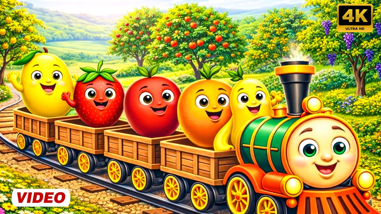 फलों की रेलगाड़ी (छुक छुक रेलगाड़ी) और मनोरंजन से भरपूर राइम्स | Fruits Train | Sumu Nursery Rhymes