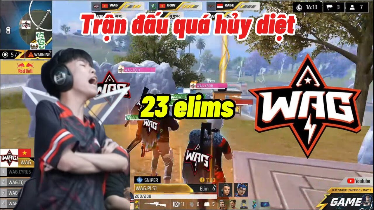 WAG tốp 1 với 23 elims quá hay, ngày tranh vé vào chung kết #wag#ffwssea2025#freefire