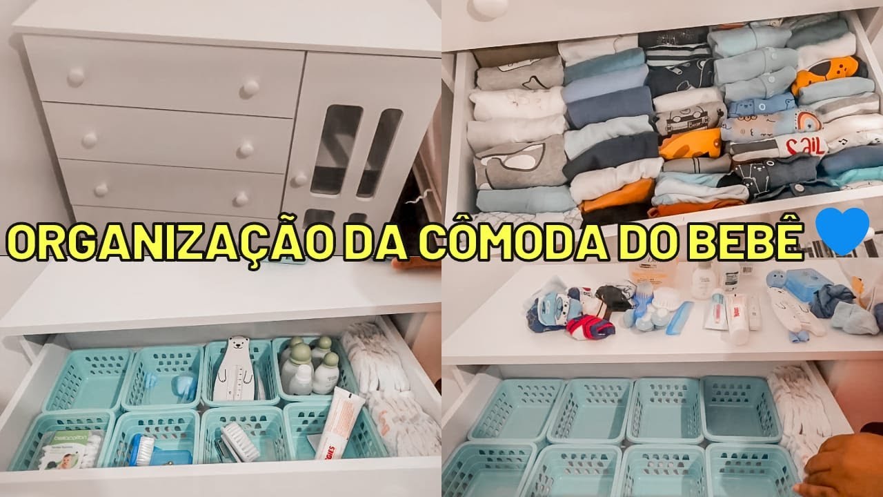 ORGANIZANDO A CÔMODA DO BEBÊ 💙