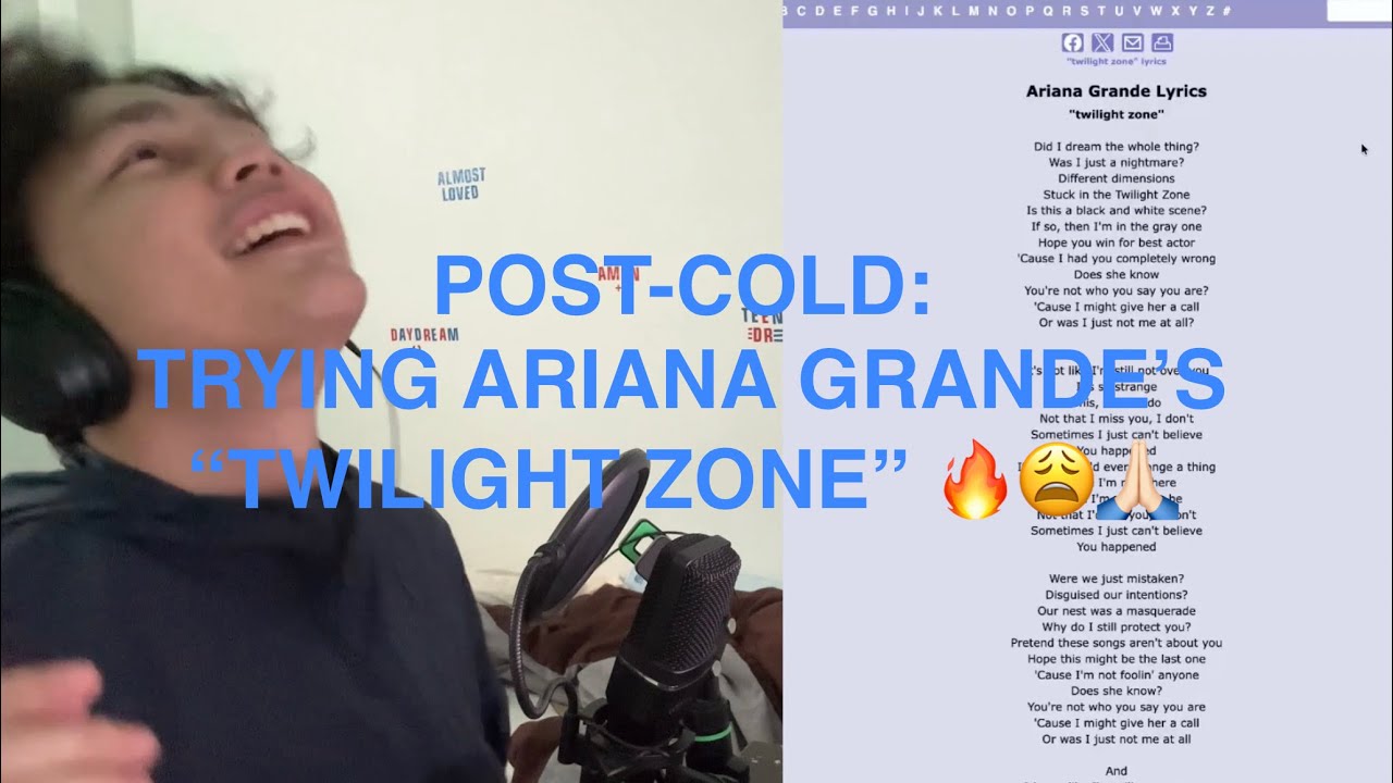 SINGING ARIANA GRANDE’S “TWILIGHT ZONE” DURING COLD RECOVERY 🥶 🎤 - Hazim sings for fun again! 🩵
