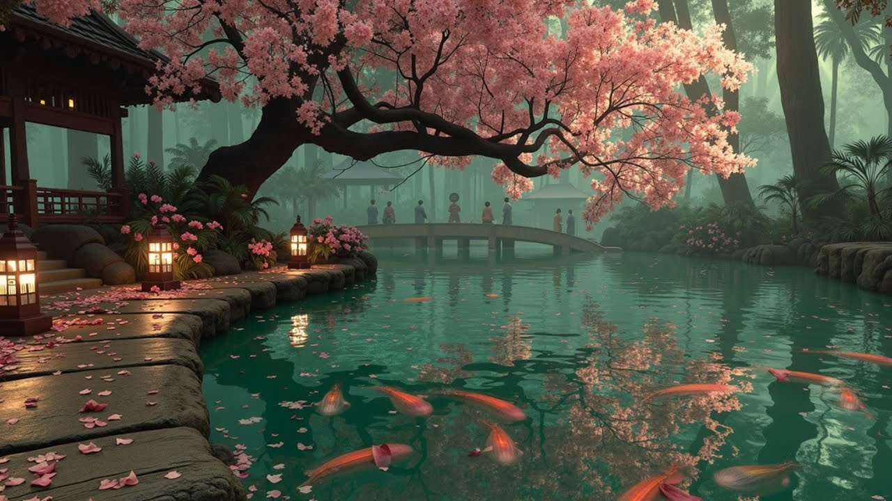 Zen Garden Music | Расслабление Сакура и флейта Сякухати для глубокого сосредоточения на учебе