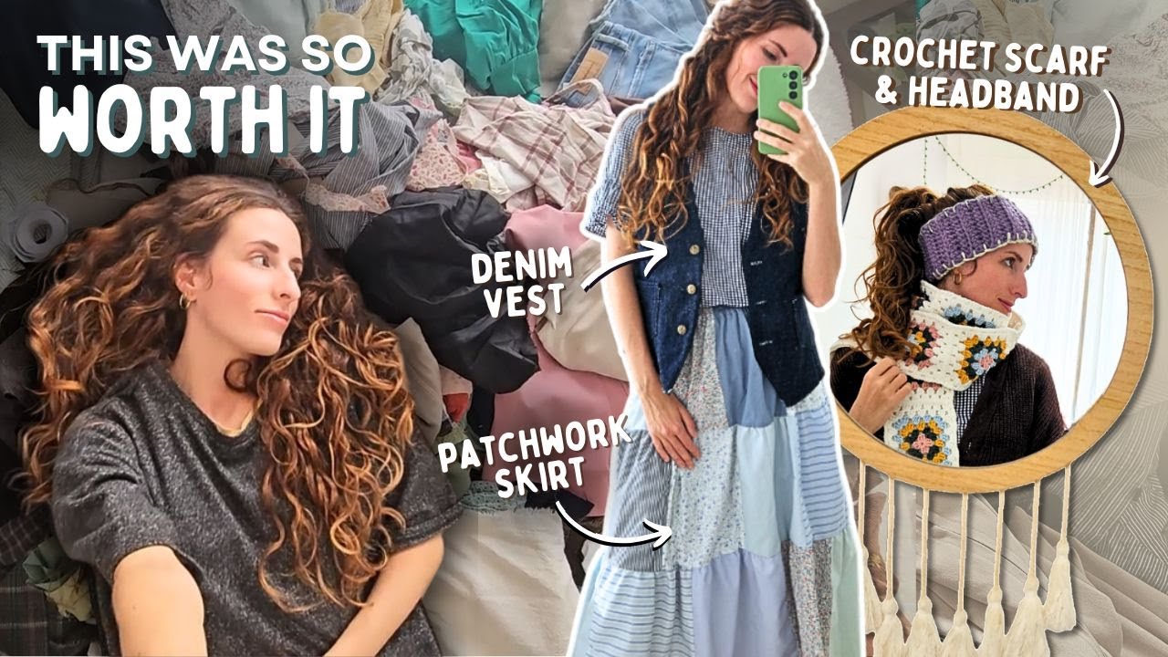 Making a new outfit using ONLY my fabric stash 🧵 (part 2)