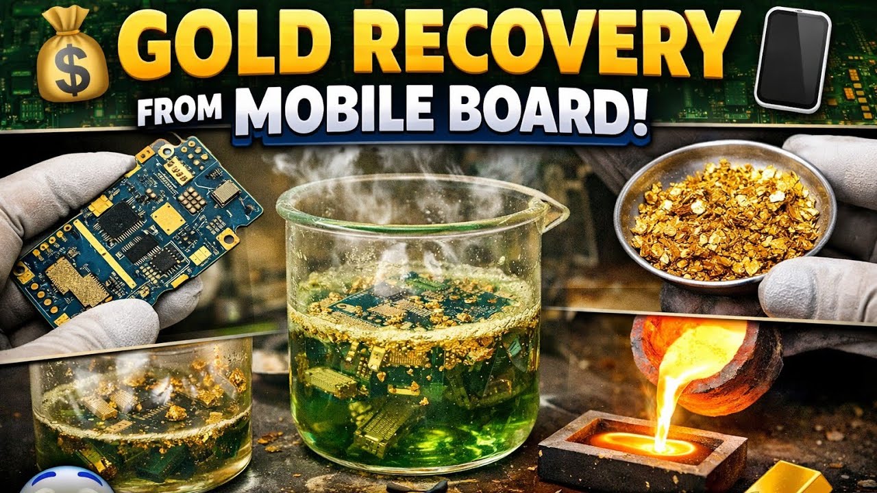 Gold Recovery from Mobile Board 💰📱 | Real 24K Gold Extraction Process