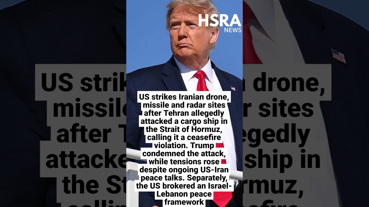 US Strikes Iran After Cargo Ship Attack In Strait Of Hormuz | Trump Warns Iran #shorts #news #usa
