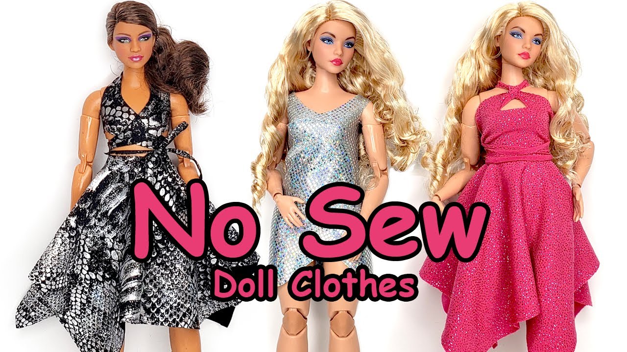 How to Make Curvy Barbie Doll Clothes! DIY No Sew Style Hacks