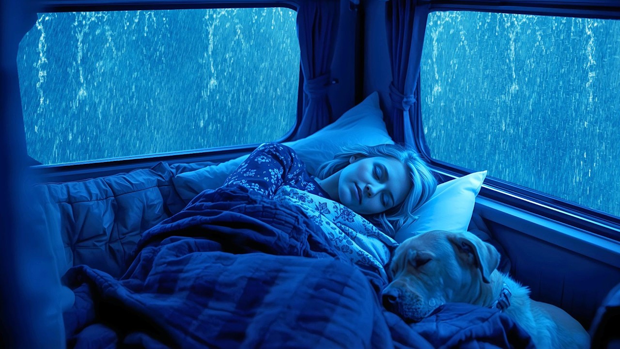 🌧️Deep Sleep Ambience ⛈️ Heavy Rain & Thunder in Cozy Car Sleep Instantly