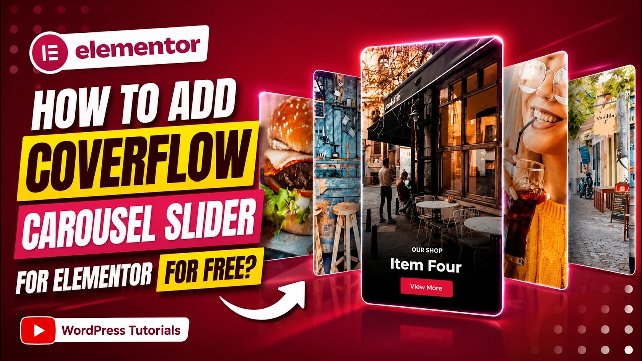 Как бесплатно добавить слайдер-карусель Coverflow Elementor?