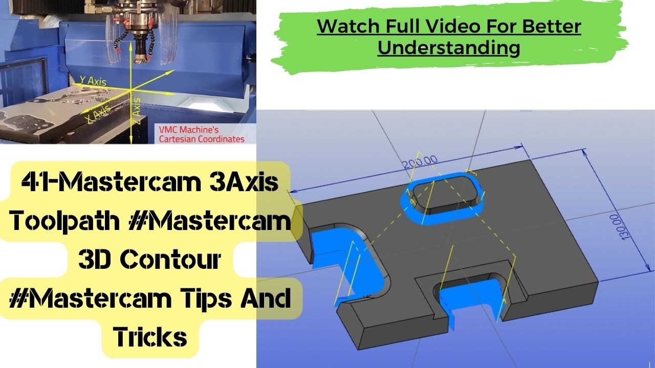 41-Mastercam 3Axis Toolpath #Mastercam 3D Contour #Mastercam Tips And Tricks #Cad/Cam Software