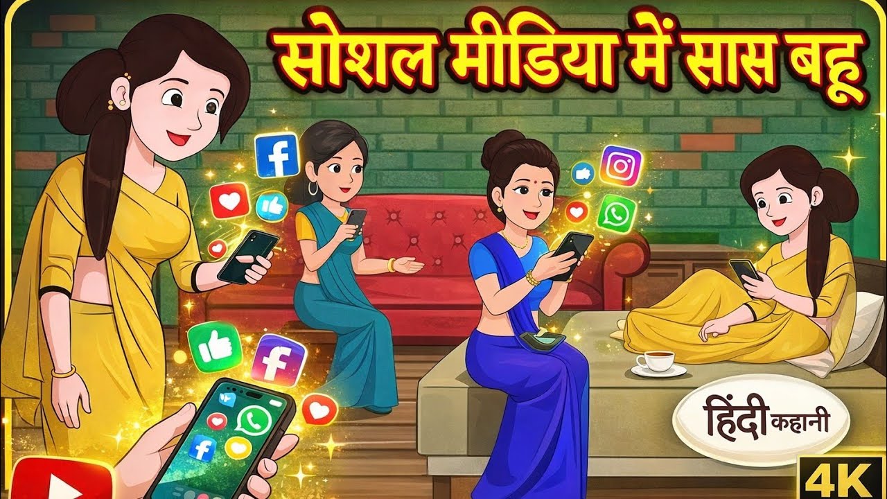 Kahani सोशल मीडिया में सास बहू Hindi Kahani Storytime | Kahani | Bedtime Stories | Comedy | Funny