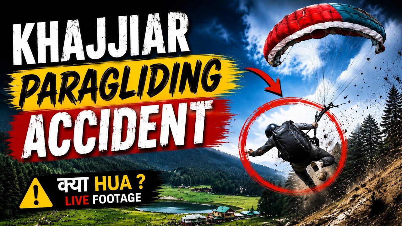 || paragliding in khajjiar dalhousie|| parachute crash || paragliding cost|| vroomvroommj||