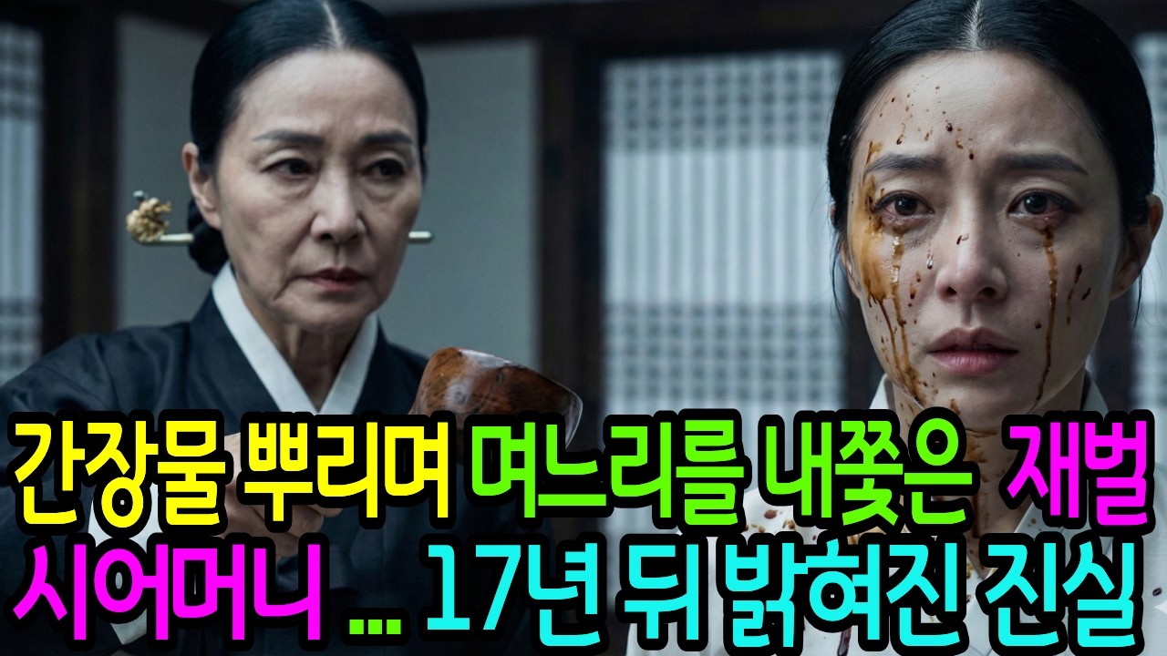 간장물 뿌리며 며느리를 내쫓은 재벌 시어머니...17년 뒤 밝혀진 진실.